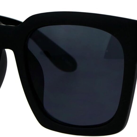 Oversized Square Sunglasses Womens UV 400 Protection Modern Hipster Shades - Picture 2 of 4